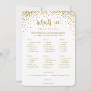 Confetti Shower   What's in Your Purse Cards