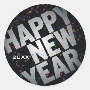 Confetti Silver Celebration New Years Sticker