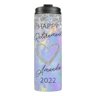 Confetti Sparkly Glitter Retirement Gift For Her Thermal Tumbler