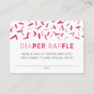 Confetti Sprinkle Diaper Raffle Enclosure Card