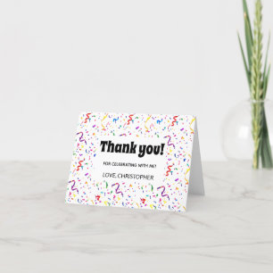 Confetti & Sprinkles Kids Birthday Thank you card