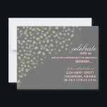 Confetti Themed Party Invitation<br><div class="desc">These stylish party invites features pastel confetti on a grey background. Customise this design with your own words,  fonts and colours. Be sure to check out more designs at Illustrations by Erin.</div>