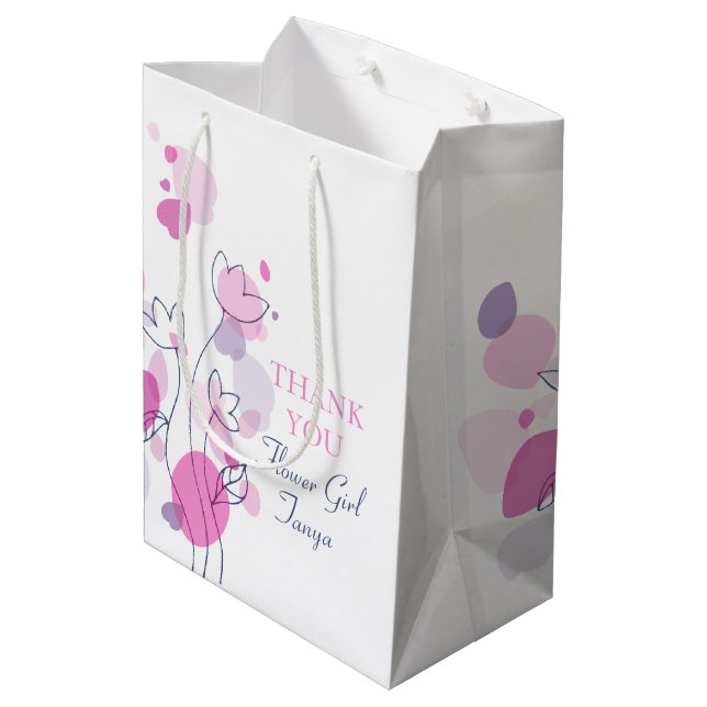 Confetti wedding flower girl favour medium gift ba bag (Back Angled)