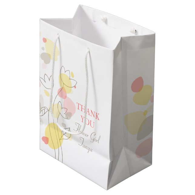 Confetti wedding flower girl favour medium gift ba bag (Front Angled)