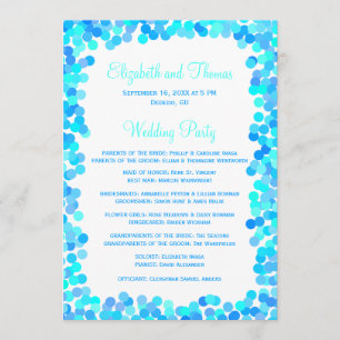 Confetti Wedding Programs Programme