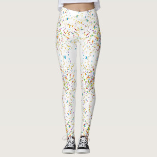 Confetti White Leggings