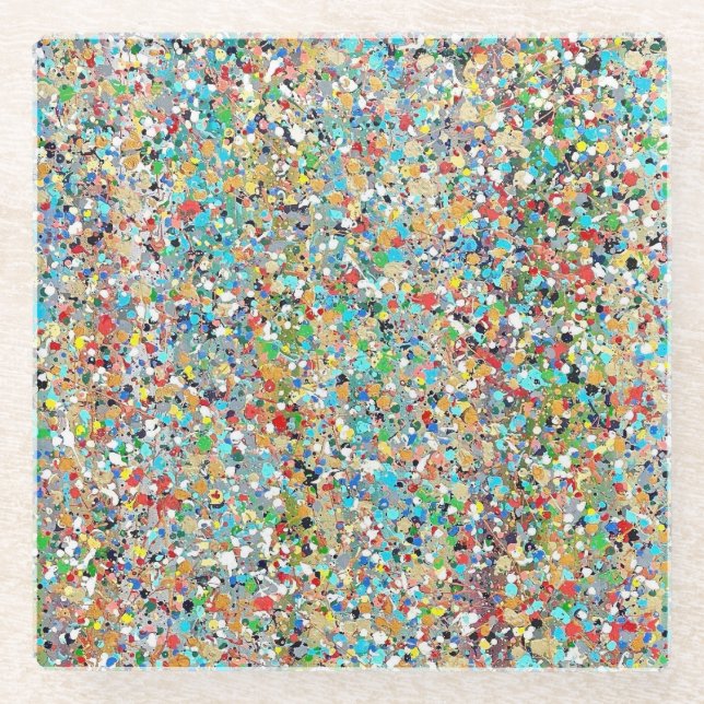 Confetti's Glass Coaster (Front)