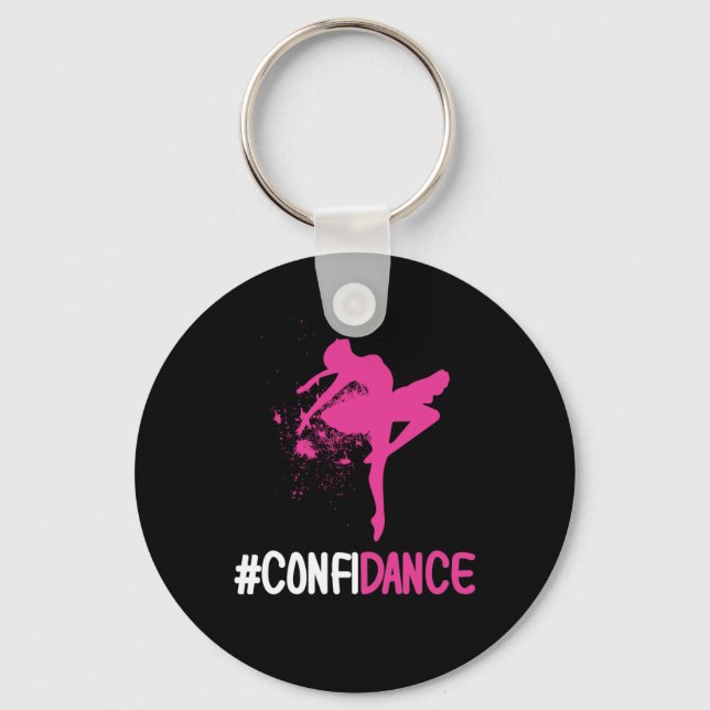Confidance - Cute Dance and Dance Gift for Dancers Key Ring (Front)