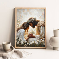 Confide in Him, Christian Wall Art, Jesus Praying