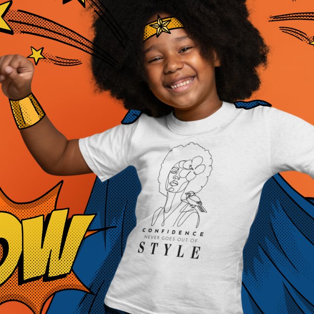 Confidence and Beauty Girls Positive Affirmation T-Shirt (Creator Uploaded)