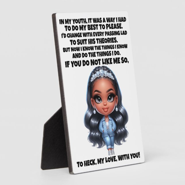 CONFIDENCE and Good Story .... Plaque (Side)