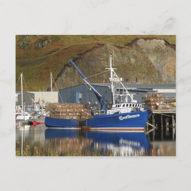 Confidence at the Galaxy Dock, Dutch Harbour, AK Postcard (Front)