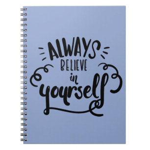 Confidence, Happiness Attitude Motivational Quote Notebook