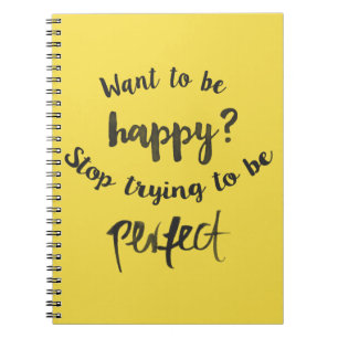 Confidence, Happiness Attitude Motivational Quote Spiral Notebook