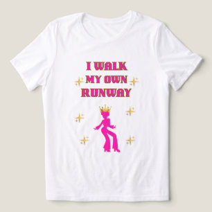 CONFIDENCE, I WALK WOMEN'S WHITE TRI-BLEND T-SHIRT SHIRT