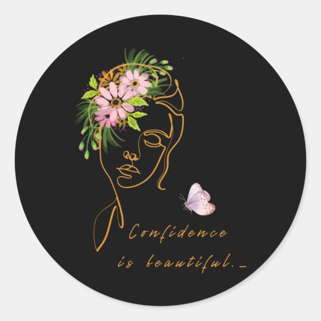 Confidence Is Beautiful Sticker  (Front)