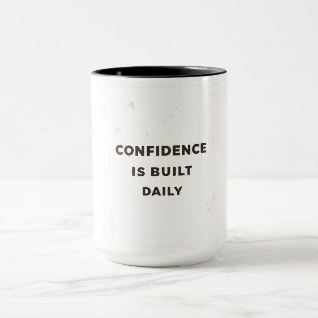 Confidence Is Built Daily | Wellness Motivation Li Mug (Center)