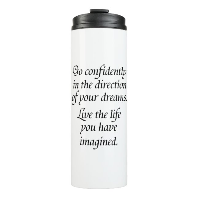 Confidence quote novelty saying kids or coworkers thermal tumbler (Front)