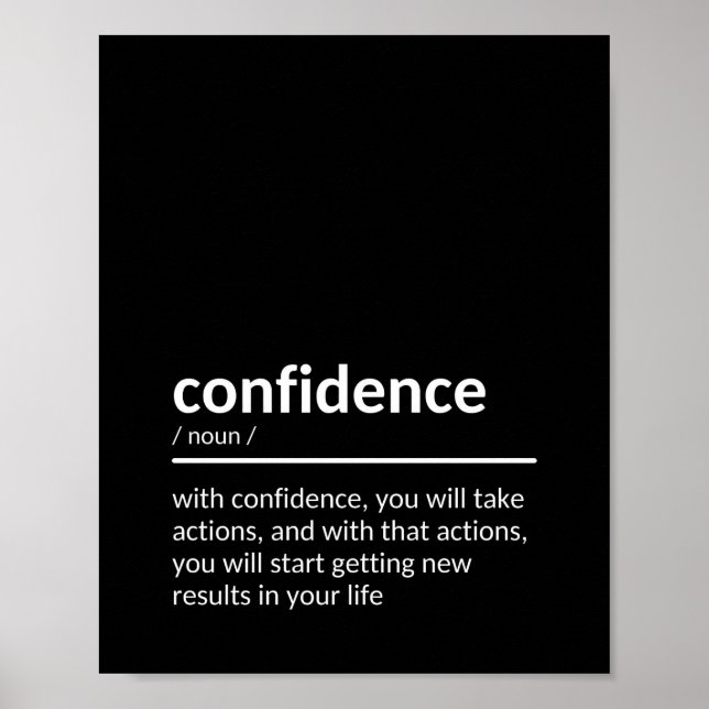 Confidence Quote Poster (Front)