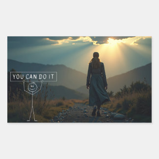 Confidence Rectangular Sticker