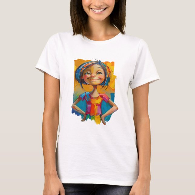 Confidence with bold paint strokes and fearless T-Shirt (Front)
