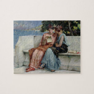 Confidences (oil on canvas) jigsaw puzzle