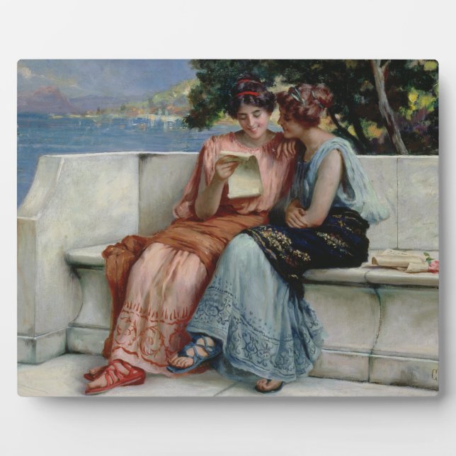 Confidences (oil on canvas) plaque (Front)