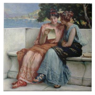 Confidences (oil on canvas) tile