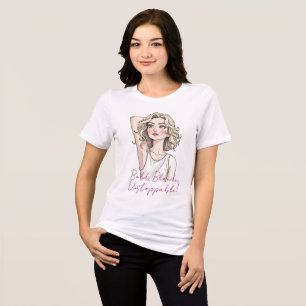 Confident Blonde Woman Art Tri-Blend Shirt