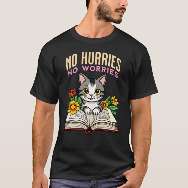 Confident & Calm – No Worries Quote Tee (Front)