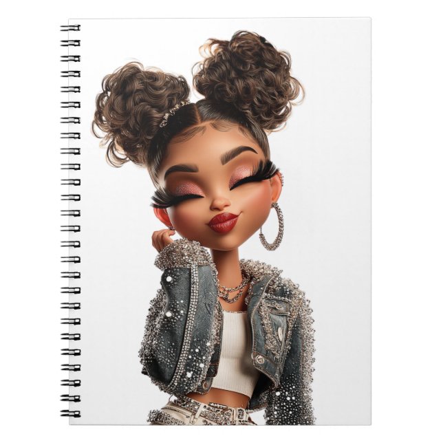 Confident Couture Cutie Spiral Photo Notebook (Front)