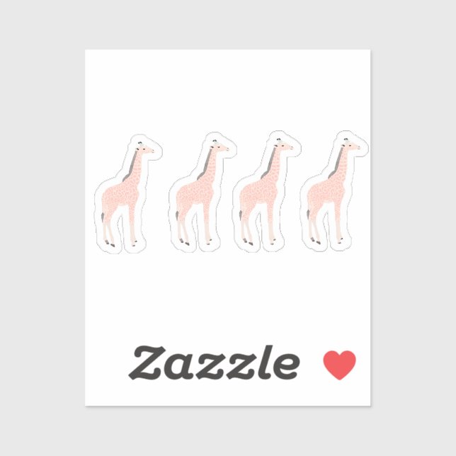 Confident Giraffes Water Bottle Stickers (Sheet)