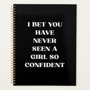 Confident Girl Quote Black Quote, Feminist Planner