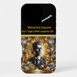 Confident Lawyer Commands the Courtroom iPhone 16 Pro Max Case