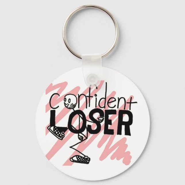 Confident Loser Keychain (Front)