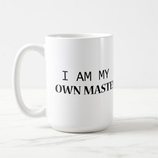 confident quote minimalist classic  coffee mug (Left)