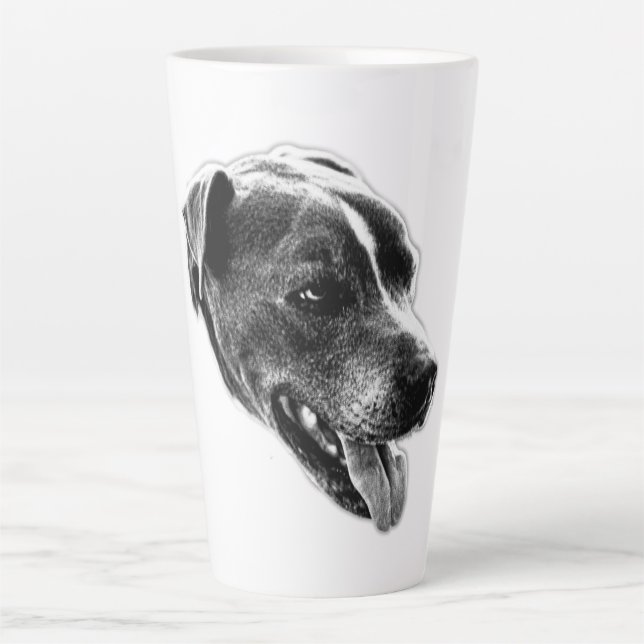 Confident Smile Pitbull Mix Portrait Mug (Front)