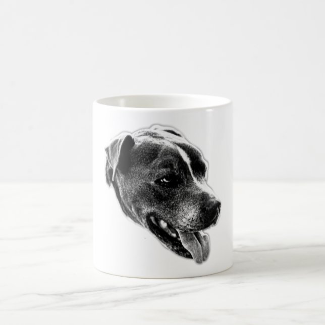 Confident Smile Pitbull Mix Portrait Mug (Center)
