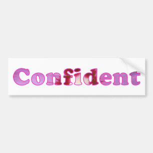 Confident spelled with pink flowers bumper sticker