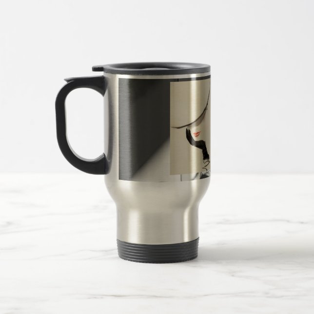confident woman travel mug (Left)