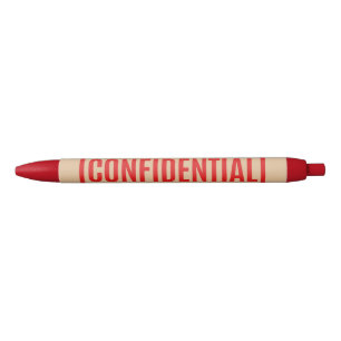 Confidential Black Ink Pen