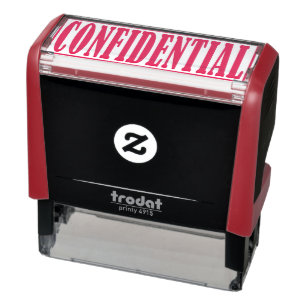 Confidential Business Office Framed Simple Word Self-inking Stamp