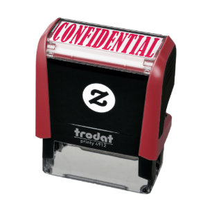 Confidential Business Office Framed Simple Word Self-inking Stamp