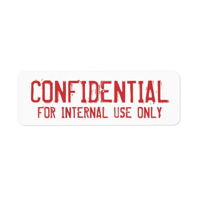 CONFIDENTIAL labels (Front)