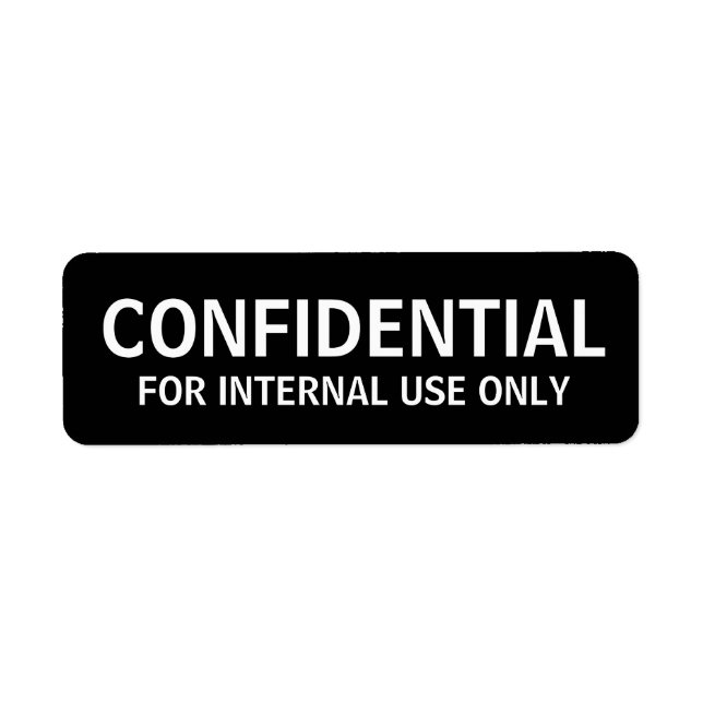 CONFIDENTIAL labels (Front)