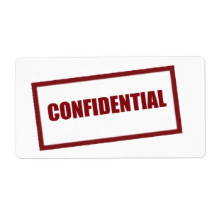 Confidential LG. Avery Label
