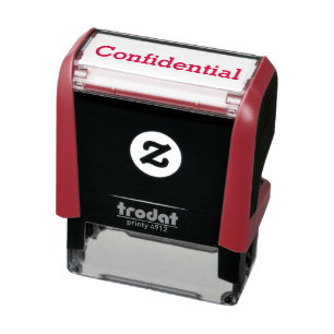 Confidential Red Ink Self-inking Stamp