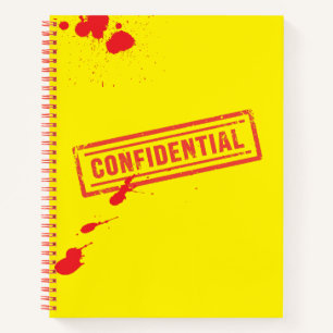 Confidential Stamped blood splatter Journal