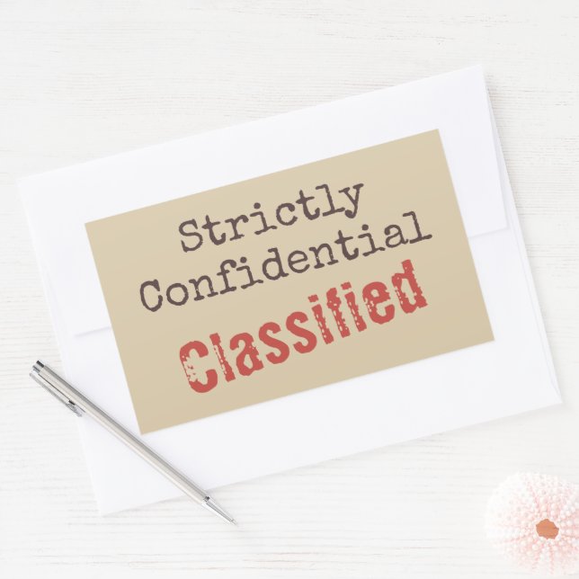 Confidential Stickers (Envelope)