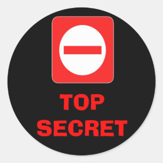 Confidential Top Secret Warning Label